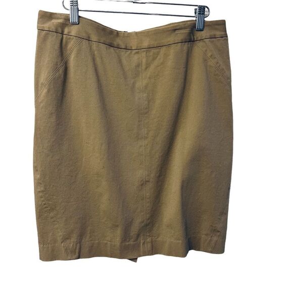Ann Taylor Khaki Mini Skirt size 12P - Picture 1 of 4